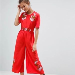 ASOS Embroidered Tea Jumpsuit/Romper